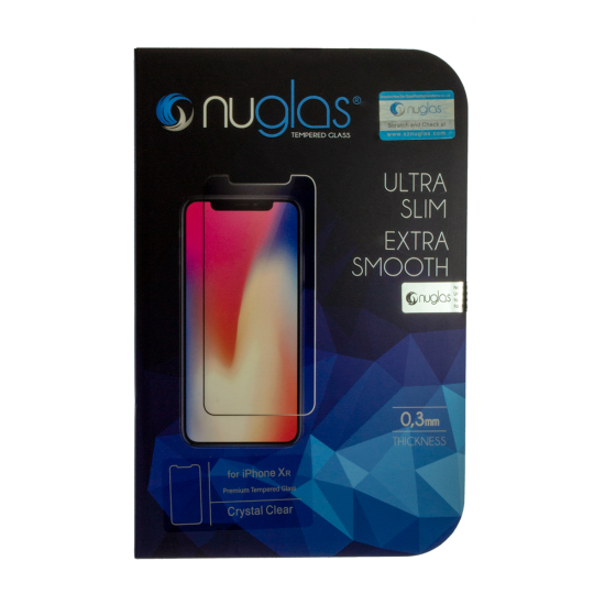 NuGlas Tempered Glass Screen Protector for iPhone XR (2.5D) - Click Image to Close
