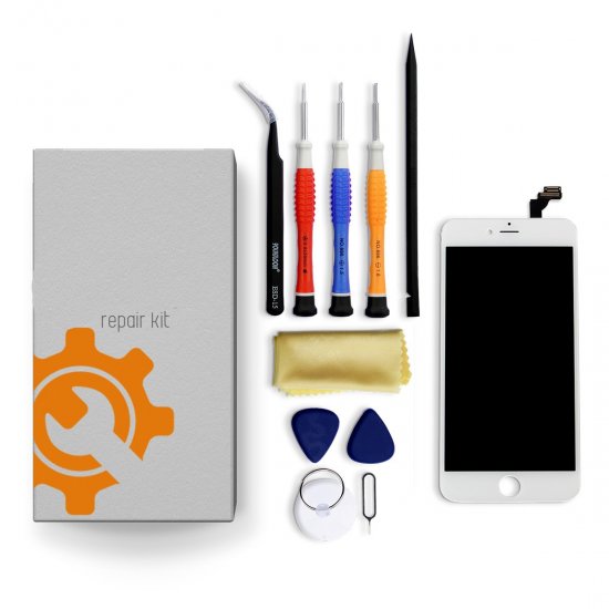 iPhone 12 Pro Max Screen Replacement Repair Kit + Tools + Repair Guide - White - Click Image to Close