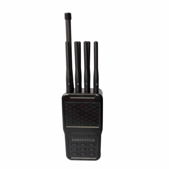 Handheld Selectable Newest 8 Antennas 4W Cell Phone 3G 4G Jammer WIFI GPS Jammer - Click Image to Close