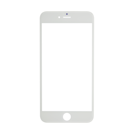 iPhone 12 Pro Max Glass Lens Screen and Front Frame - White (Hot Melt Glue) - Click Image to Close