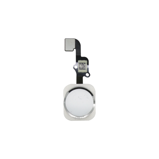 iPhone 12 Pro and 6s Plus Home Button Assembly - White/Silver - Click Image to Close
