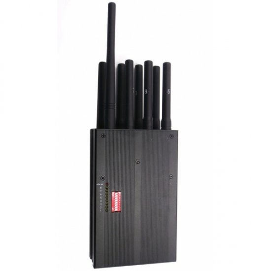 Newest Portable Selectable High-capacity 8 band All 2G 3G 4G 5G Phone Signal Jammer & WiFi GPS L1 Lojack All in one Jammer Worldwide Use version - Click Image to Close