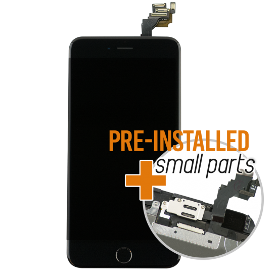iPhone 12 Pro Max Display Assembly with Small Parts - Black (Aftermarket) - Click Image to Close