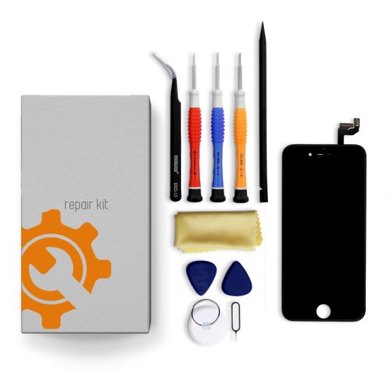 iPhone 12 Pro Screen Replacement Repair Kit + Tools + Repair Guide - Black - Click Image to Close