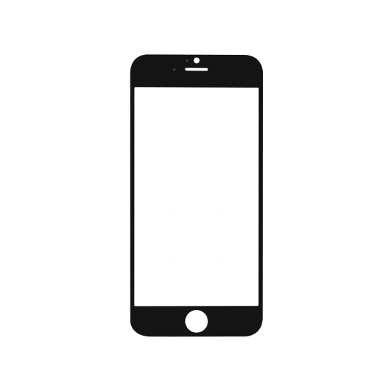 iPhone 12 Glass Lens Screen - Black - Click Image to Close