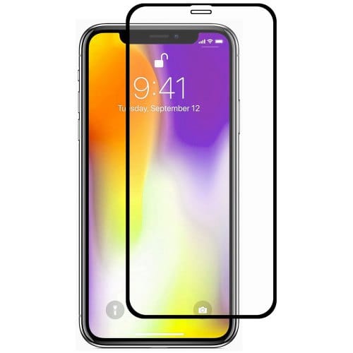 Hat - Prince 0.26mm 9H 2.5D Arc Full Screen Protector for 6.5 inch iPhone XS Max - BLACK - Click Image to Close