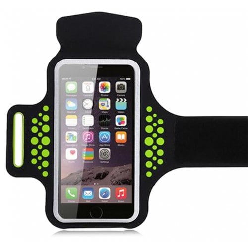 Running Sports Armband for iPhone 12 Phone Strap Case - GREEN - Click Image to Close