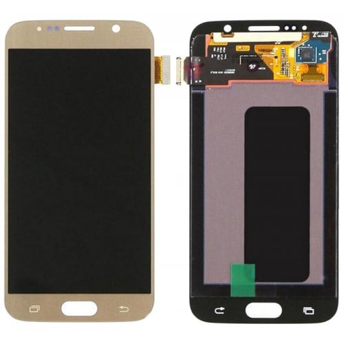 Mobile Phone LCD Screen for Samsung S6 - CHAMPAGNE GOLD - Click Image to Close