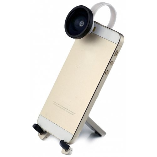 Portable Smart Phone Clip 0.4 Wide Angle Camera Lens for Android - iOS Phone - iPad - SILVER - Click Image to Close