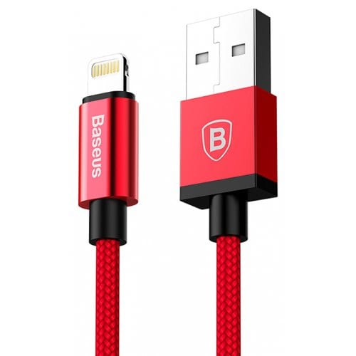 Baseus 8 Pin Charging Data Cable for iPhone - iPad - iPod - RED - Click Image to Close