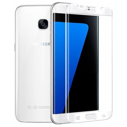 For Samsung Galaxy S7edge 9H High Strength Anti Shatter Toughened Glass Film - WHITE - Click Image to Close