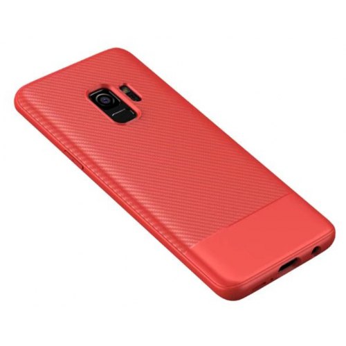 with Air Cushion Technology and Hybrid Drop Protection for Samsung S9 Plus - RED - Click Image to Close
