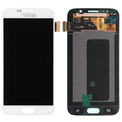 LCD Cellphone Screen Digitizer Assembly Replacement for Samsung Galaxy S6 - WHITE - Click Image to Close