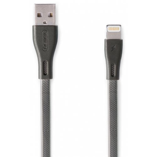 REMAX RC - 090i 1m Full Speed Pro Data Cable for iPhone - BATTLESHIP GRAY - Click Image to Close
