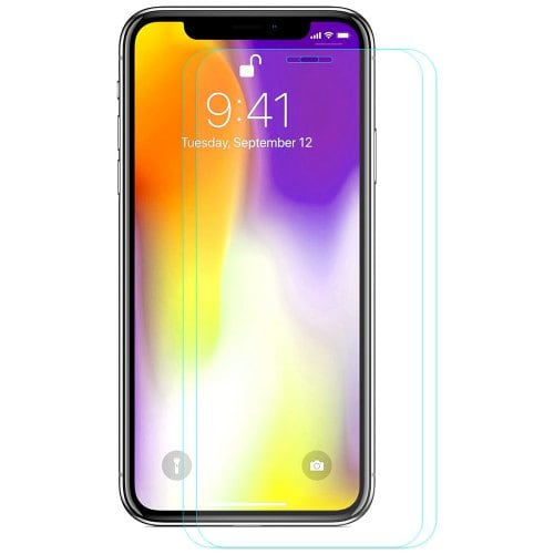 Hat - Prince 0.26mm 9H 2.5D Arc Tempered Glass Full Screen Protector for 6.1 inch iPhone XR 2pcs - TRANSPARENT - Click Image to Close