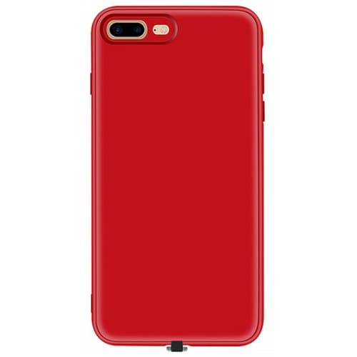Multi-function Wireless Charging Receiver Case for iPhone 12 Pro Max - RED - Click Image to Close