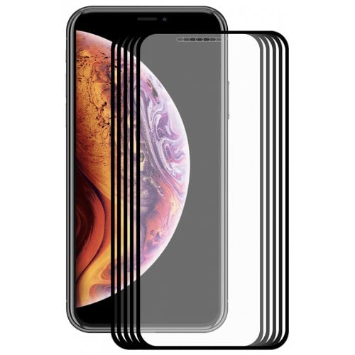 Hat - Prince 2.5D 0.2mm 9H Tempered Glass Full Screen Protector for iPhone XS - iPhone X 5pcs - BLACK - Click Image to Close