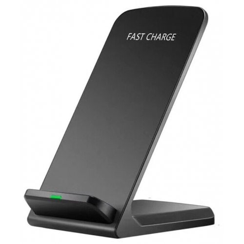 Qi Wireless Fast Charger Charging Stand Dock Pad for Samsung Galaxy S8 - S8+ - Note 8 iPhone X - 12 Pro Max 8 - BLACK - Click Image to Close