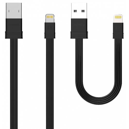 Remax Tengy Series 8 Pin Port USB Charge Sync Cable 2PCS - BLACK - Click Image to Close