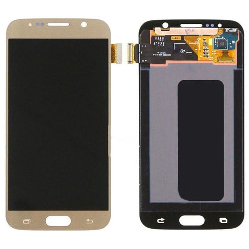 LCD Screen with Digitizer Assembly Replacement for Samsung Galaxy S6 - GOLD - Click Image to Close