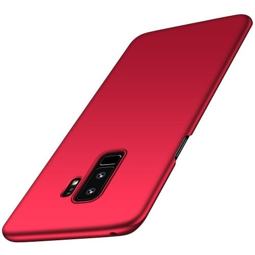 For Samsung Galaxy S9 Plus Case Ultra-thin Back Cover Solid Colored Hard PC - RED - Click Image to Close