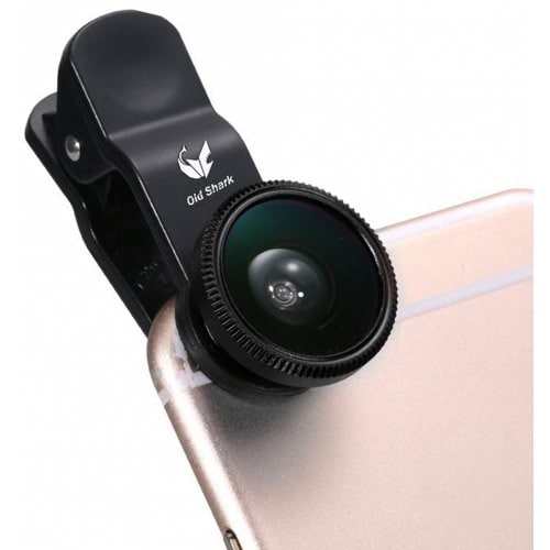 Old Shark 3-in-1 Phone Lens Kit - BLACK - Click Image to Close