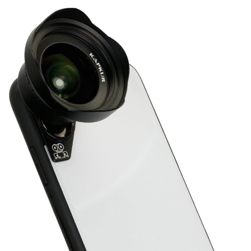 KAPKUR 0.6X Wide Angle Lens for iPhoneXS for Construction and Large Landsca - BLACK - Click Image to Close