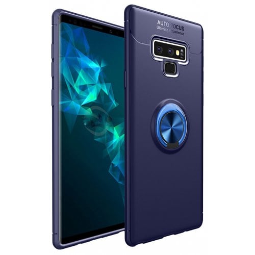Case for Samsung GALAXY Note 9 Stand Magnetic Bracket Finger Ring Phone Cover - DENIM DARK BLUE - Click Image to Close