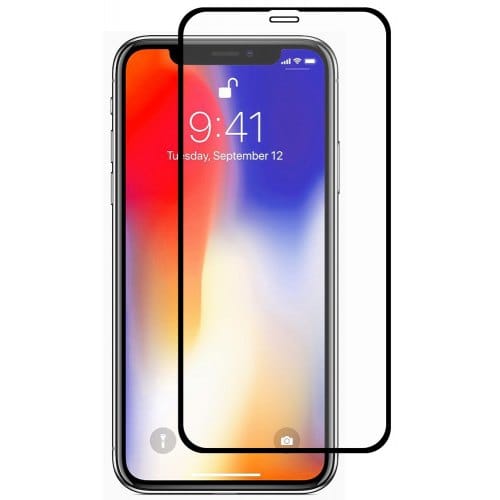 Hat - Prince 0.26mm 9H 2.5D Arc Full Screen Protector for 6.1 inch iPhone XR - BLACK - Click Image to Close