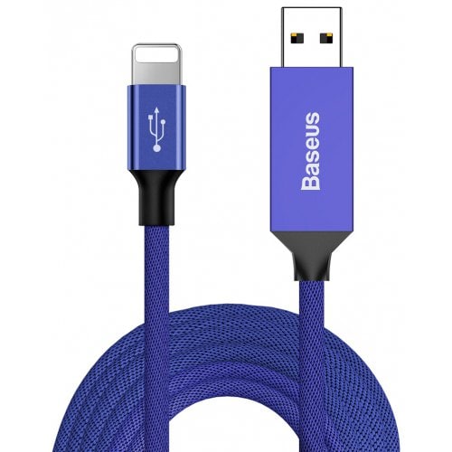 Baseus CALYW - M01 8 Pin 2A Fast Charging Data Cable 500cm - BLUE - Click Image to Close