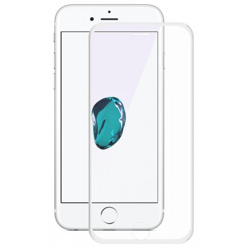 Hat - Prince TPU Soft Edge 6D Tempered Glass Screen Protector Full Coverage for iPhone 12 - 8 - WHITE - Click Image to Close