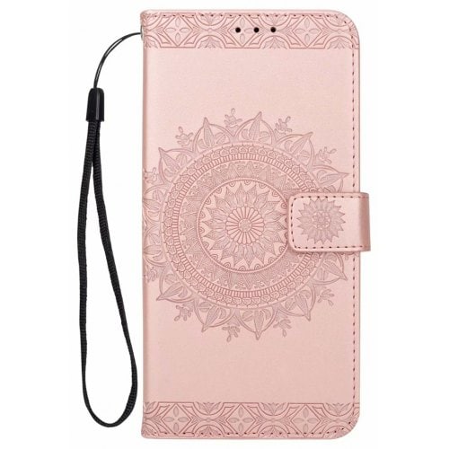 Leather Case Overlay Sun Flower Protection Cover for Samsung Galaxy S9 - PINK - Click Image to Close