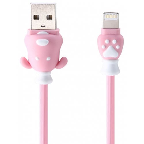 REMAX Dog Data Cable (RC 106i) - PINK - Click Image to Close