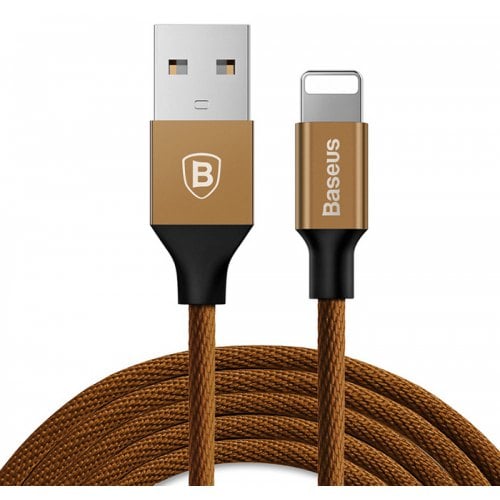Baseus 1.5A 8 Pin Fast Charging and Data Transfer Cable 3m - COFFEE - Click Image to Close