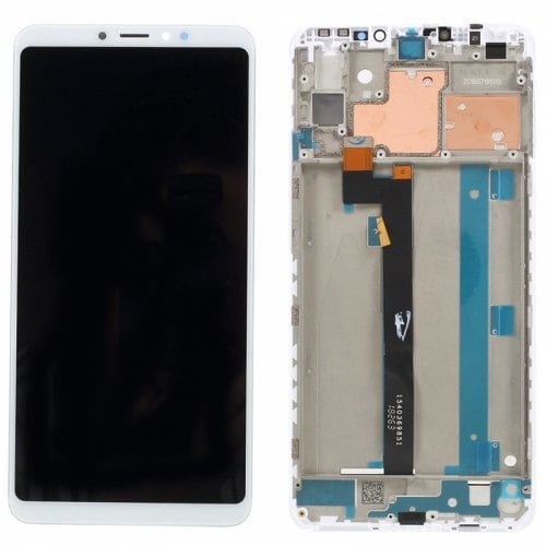 Xiaomi LCD Screen Digitizer Assembly with Frame for Xiaomi Mi Max 3 - WHITE - Click Image to Close