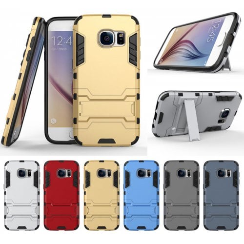 Armor All-inclusive Bracket Three In One Matte Drop-proof Protective Shell Mobile Phone Case for Samsung Galaxy S7 - CADETBLUE - Click Image to Close