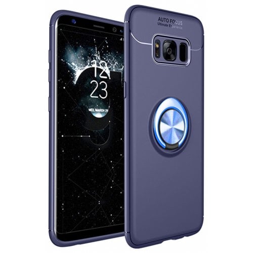 Cover Case for Samsung Galaxy S8 Ring Stealth Kickstand 360 Degree Rotating Grip - SAPPHIRE BLUE - Click Image to Close