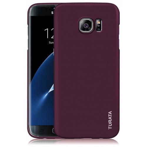 TURATA Premium Coated Light Weight Ultra Thin Hard PC Case for Samsung S7 Edge - DULL PURPLE - Click Image to Close