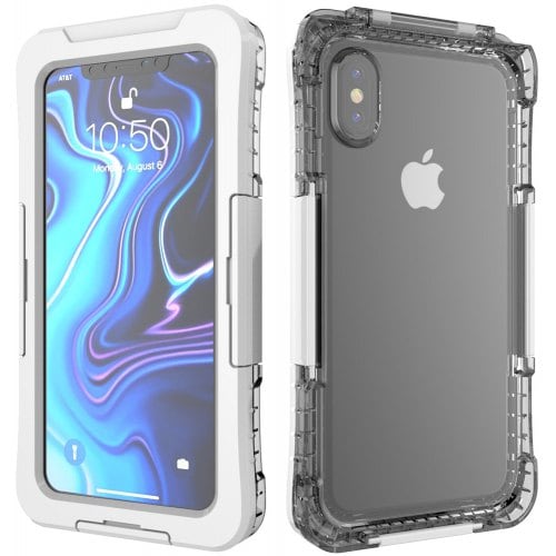 Protective IPX8 Waterproof Full Body Phone Case for iPhone XS Max - WHITE - Click Image to Close