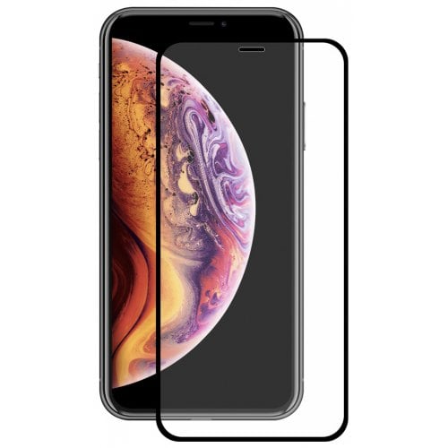 Hat - Prince 2.5D 0.2mm 9H Tempered Glass Full Screen Protector for iPhone XS - iPhone X - BLACK - Click Image to Close