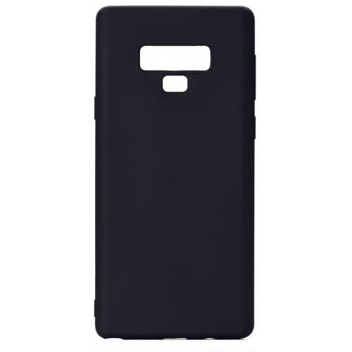 Shockproof TPU Case for Samsung Galaxy Note 9 Candy Color Silicone Cover - BLACK - Click Image to Close