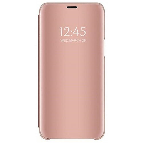 Case for Samsung Galaxy Note 9 Mirror Flip Leather Clear View Window Smart Cover - ROSE GOLD - Click Image to Close
