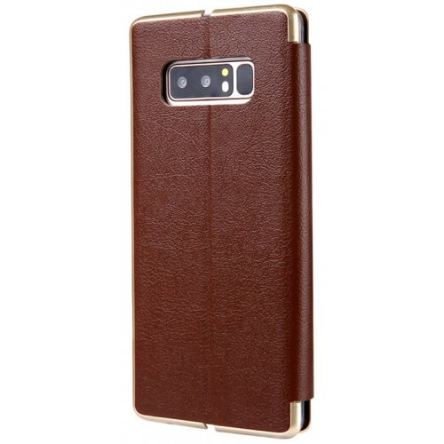 PU Leather Protective Phone Case Cover for Samsung Galaxy Note 8 - BROWN - Click Image to Close