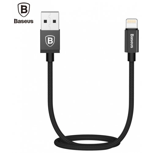 Baseus Antila Series Charging Cord for iPhone 12 Pro - BLACK - Click Image to Close