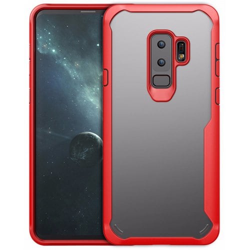 Transparent Creativity Unbreakable Protective Case for Samsung S9 Plus - RED - Click Image to Close