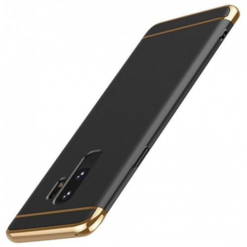 For Samsung S9 Plus Case 3 in 1 Shockproof Thin Hard Case Electroplate Cover - BLACK - Click Image to Close