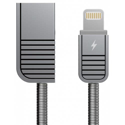 REMAX Fast Charging Metal Data Cable (RC 088i) - GRAY - Click Image to Close