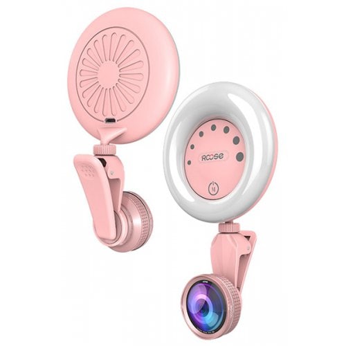 Touch Control Selfie Toning Flash LED Fill-in Light - PINK - Click Image to Close