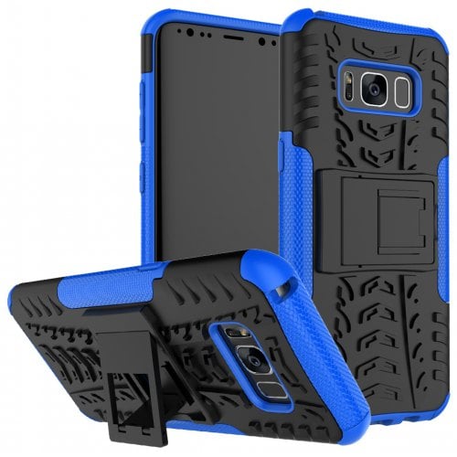 Case for Samsung S8 Shockproof Back Cover Armor Hard Silicone - SAPPHIRE BLUE - Click Image to Close
