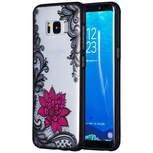 Creative TPU + PC Embossed Phone Case for Samsung Galaxy S8 - NATURAL BLACK - Click Image to Close
